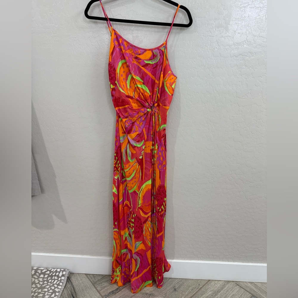 FARM Rio Fruit Brush Cutout Midi Dress